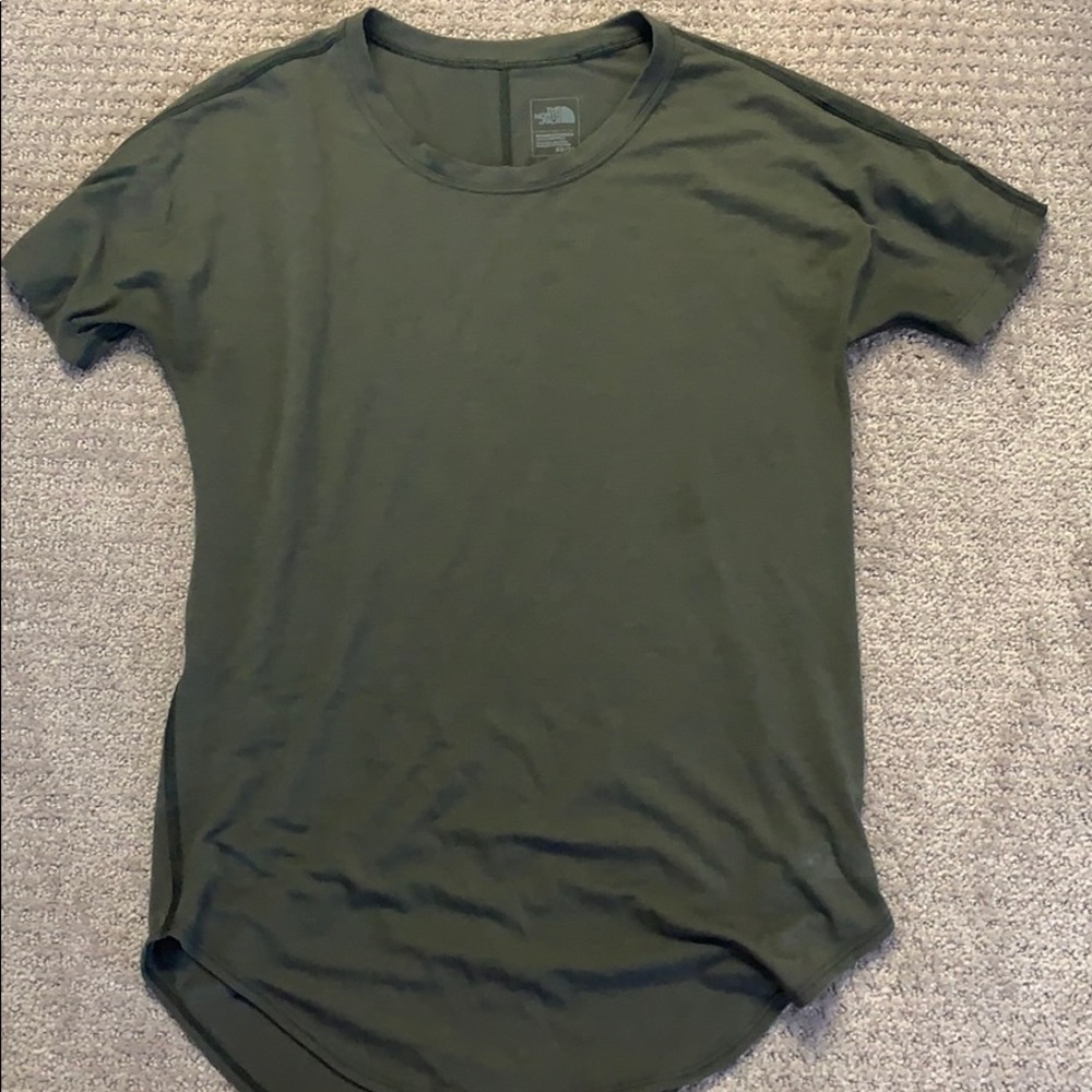 Army Green The North Face Tee